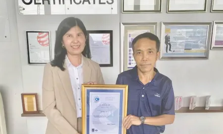 V.R.Union Co.,Ltd. received ISO 9001:2015, ISO 14001:2015 certification